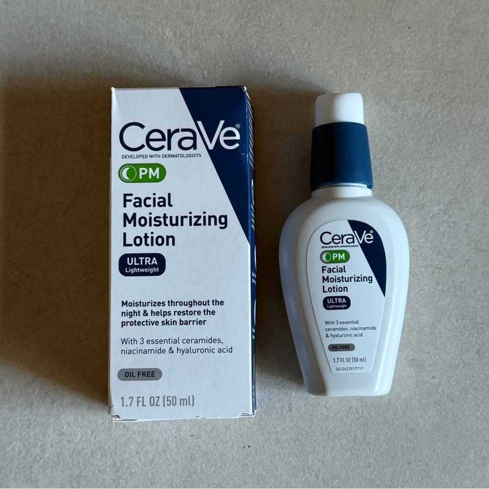 CeraVe PM Facial Moisturizing Lotion – 1.7 fl oz Night Cream